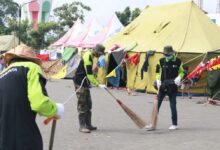 Bersih Bersih di Lokasi Gempa Cianjur