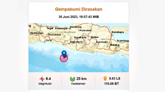 昨晚，日惹再次發生地震。