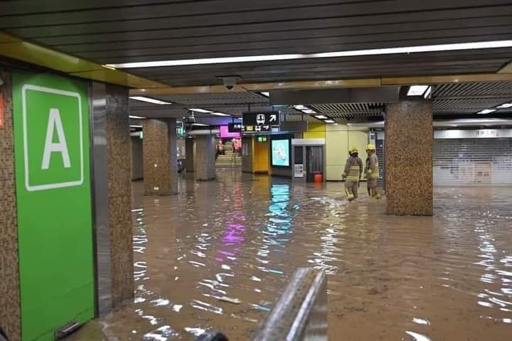 香港遭受严重水浸。
