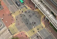 31 月 XNUMX 日 香港首条斜线十字路口，方便行人
