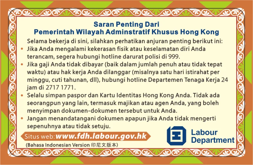 Ini Nomor Hotline Penting Jika PMI Terancam Keselamatannya atau Gajinya Tidak Dibayar Majikan