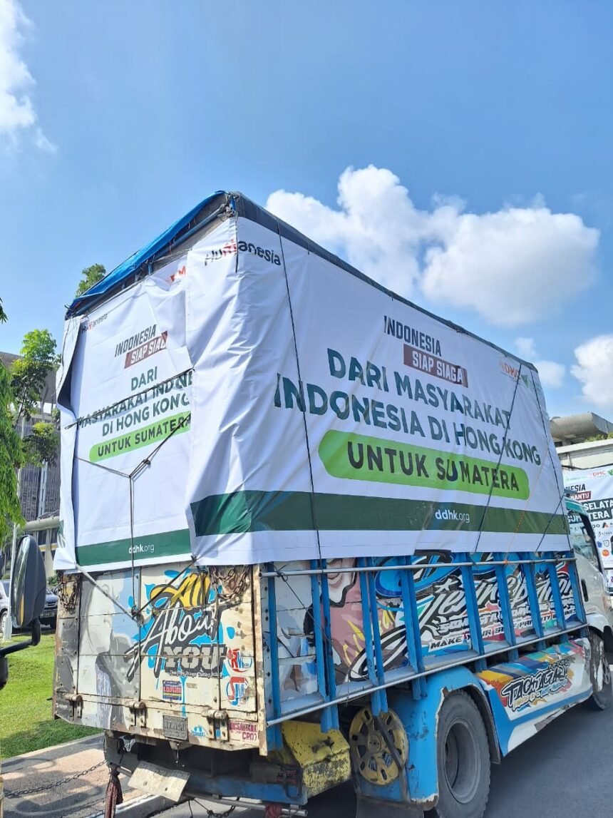 1 Truk Kemanusiaan dari Hong Kong Diberangkatkan Dompet Dhuafa dalam Pengiriman 75 Ton Bantuan untuk Sumatera