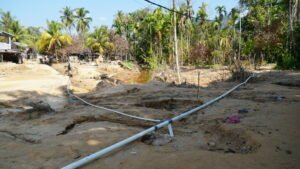 Pipanisasi yang dibangun DMC Dompet Dhuafa mengaliri air dari sumber air melalui 900 meter pipa untuk 150 rumah tangga di Lingkungan 3 dan Lingkungan 4 Kelurahan Bona Lumban