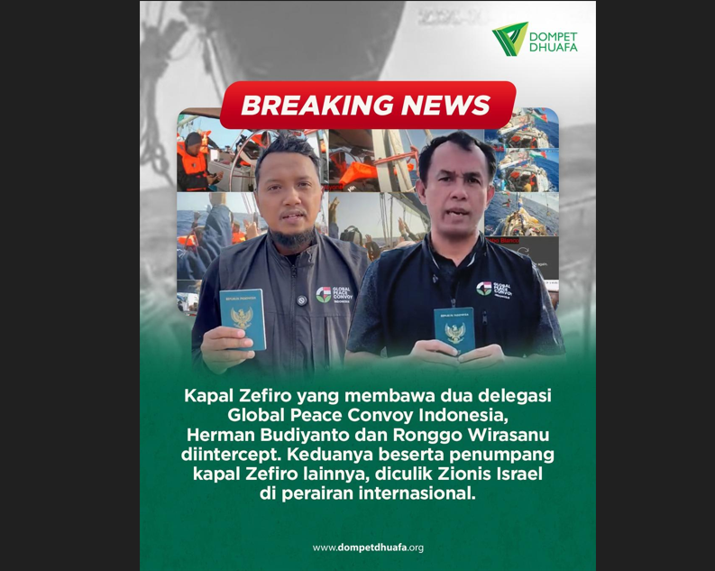 Bajak Kapal Zefiro GSF, Pasukan Zionis Israel Culik Mantan General Manager DDHK Ustadz Herman Budianto